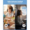 Casque bleutooth sans fil enfant, casque audio enfant avec jack, casque bleutooth 5.4 pliable, volume limité 85/94db, 50 heures 