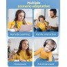 Casque bleutooth sans fil enfant, casque audio enfant avec jack, casque bleutooth 5.4 pliable, volume limité 85/94db, 50 heures 