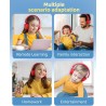 Casque bleutooth sans fil enfant, casque audio enfant avec jack, casque bleutooth 5.4 pliable, volume limité 85/94db, 50 heures 