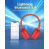 Casque bleutooth sans fil enfant, casque audio enfant avec jack, casque bleutooth 5.4 pliable, volume limité 85/94db, 50 heures 
