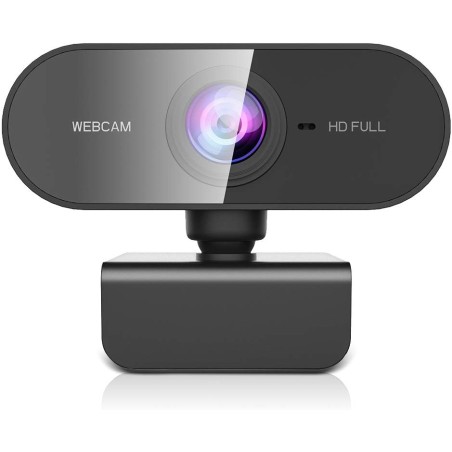 Webcam 1080P,Full HD Camera PC Grand Angle 90 °avec Microphone Antibruit,Caméra USB Plug Play pour Ordinateur Bureau Portable Ma