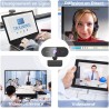 Webcam 1080P,Full HD Camera PC Grand Angle 90 °avec Microphone Antibruit,Caméra USB Plug Play pour Ordinateur Bureau Portable Ma