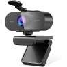 2K Webcam,Full HD Camera PC Grand Angle 90 °avec Microphone Antibruit,Caméra USB Plug Play pour Ordinateur Bureau Portable Mac,W