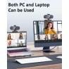 2K Webcam,Full HD Camera PC Grand Angle 90 °avec Microphone Antibruit,Caméra USB Plug Play pour Ordinateur Bureau Portable Mac,W