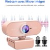 Webcam 1080P,Full HD Camera PC Grand Angle 90 °avec Microphone Antibruit,Caméra USB Plug Play pour Ordinateur Bureau Portable Ma