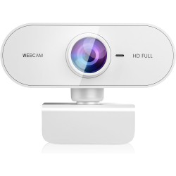 Webcam 1080P,Full HD Camera PC Grand Angle 90 °avec Microphone Antibruit,Caméra USB Plug Play pour Ordinateur Bureau Portable Ma