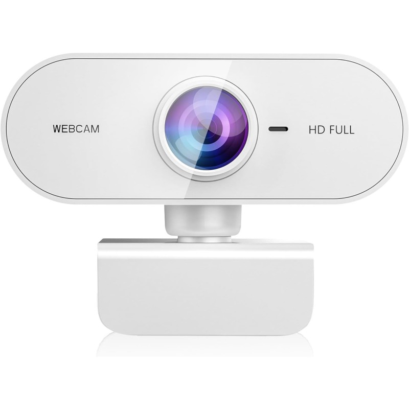 Webcam 1080P,Full HD Camera PC Grand Angle 90 °avec Microphone Antibruit,Caméra USB Plug Play pour Ordinateur Bureau Portable Ma