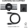 Logitech MX Brio Webcam de Collaboration et Streaming 4K Ultra HD, 1080p à 60 IPS, 2 micros avec réduction de Bruit, Show Mode, 