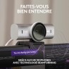 Logitech mx brio webcam de collaboration et streaming 4k ultra hd, 1080p à 60 ips, 2 micros avec réduction de bruit, show mode, 