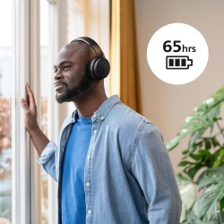 Philips tah5209bk/00 casque sans fil supra-aural bleutooth, isolation phonique passive, 65 heures d’autonomie, son naturel, appe