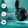 Philips tah5209bk/00 casque sans fil supra-aural bleutooth, isolation phonique passive, 65 heures d’autonomie, son naturel, appe