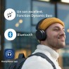 Philips tah5209bk/00 casque sans fil supra-aural bleutooth, isolation phonique passive, 65 heures d’autonomie, son naturel, appe