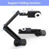 8MP Visualiseur & 4K Webcam, 2448P USB Caméra Documents Format A3 Lumières LED, Fonction d'inversion d'image, Plier, Deux Microp