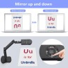 8MP Visualiseur & 4K Webcam, 2448P USB Caméra Documents Format A3 Lumières LED, Fonction d'inversion d'image, Plier, Deux Microp
