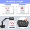 8MP Visualiseur & 4K Webcam, 2448P USB Caméra Documents Format A3 Lumières LED, Fonction d'inversion d'image, Plier, Deux Microp