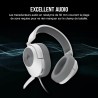 CORSAIR HS55 STEREO Casque Gaming Filaire Léger – Microphone omnidirectionnel, Haut-Parleurs en Néodyme, Compatible iCUE – PC, M