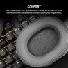CORSAIR HS55 STEREO Casque Gaming Filaire Léger – Microphone omnidirectionnel, Haut-Parleurs en Néodyme, Compatible iCUE – PC, M
