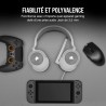 CORSAIR HS55 STEREO Casque Gaming Filaire Léger – Microphone omnidirectionnel, Haut-Parleurs en Néodyme, Compatible iCUE – PC, M