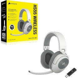 Corsair HS55 Wireless Casque de Jeu Léger - Son Surround Dolby 7.1 - Microphone Omnidirectionnel - Portée Jusqu'à 50 Pieds - Com