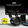 Corsair hs55 wireless core casque gaming - connectivité sans fil 2,4 ghz, jusqu’à 15m bleutooth, tempest 3d audiotech sur ps5, m