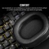 Corsair hs55 wireless core casque gaming - connectivité sans fil 2,4 ghz, jusqu’à 15m bleutooth, tempest 3d audiotech sur ps5, m