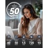 Tecknet casque bleutooth sans fil avec micro, casque sans fil pc, casque ordinateur avec micro rechargeable pour les chauffeurs 