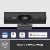 Logitech Brio 500 Webcam Streaming HD avec Expo Auto, Mode ’Show’, Deux Micros à Réduction de Bruit, Clapet Confidentiel, Compat