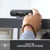 Logitech Brio 500 Webcam Streaming HD avec Expo Auto, Mode ’Show’, Deux Micros à Réduction de Bruit, Clapet Confidentiel, Compat