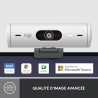 Logitech Brio 500 Webcam Streaming HD avec Expo Auto, Mode ’Show’, Deux Micros à Réduction de Bruit, Clapet Webcam Confidentiel,