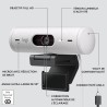 Logitech Brio 500 Webcam Streaming HD avec Expo Auto, Mode ’Show’, Deux Micros à Réduction de Bruit, Clapet Webcam Confidentiel,