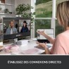 Logitech Brio 500 Webcam Streaming HD avec Expo Auto, Mode ’Show’, Deux Micros à Réduction de Bruit, Clapet Webcam Confidentiel,