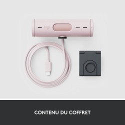 Logitech Brio 500 Webcam Streaming HD avec Expo Auto, Mode ’Show’, Deux Micros à Réduction de Bruit, Clapet Webcam Confidentiel,