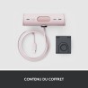 Logitech Brio 500 Webcam Streaming HD avec Expo Auto, Mode ’Show’, Deux Micros à Réduction de Bruit, Clapet Webcam Confidentiel,