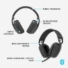 Logitech Brio 500 Full HD Webcam et Zone Vibe 100 Casque sans Fil avec Micro Anti-Parasite, Compatible avec Microsoft Teams, Goo
