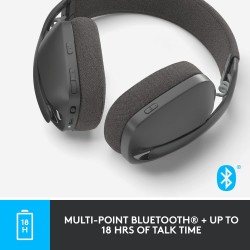Logitech Brio 500 Full HD Webcam et Zone Vibe 100 Casque sans Fil avec Micro Anti-Parasite, Compatible avec Microsoft Teams, Goo