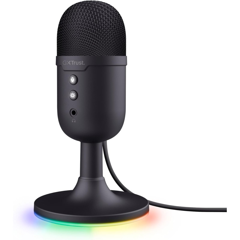 Trust Gaming GXT 236 Yami Micro Gamer à Condensateur, Microphone USB pour Le Streaming, Twitch, Youtube, Podcast, Jeux PS5, PS4,