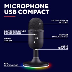 Trust Gaming GXT 236 Yami Micro Gamer à Condensateur, Microphone USB pour Le Streaming, Twitch, Youtube, Podcast, Jeux PS5, PS4,