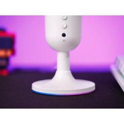 Trust Gaming GXTW 236 Yami Micro Blanc à Condensateur, Microphone USB pour Le Streaming, Twitch, Youtube, Podcast, Jeux PS5, PS4