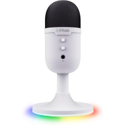 Trust Gaming GXTW 236 Yami Micro Blanc à Condensateur, Microphone USB pour Le Streaming, Twitch, Youtube, Podcast, Jeux PS5, PS4