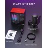 FIFINE USB Micro Gaming, Micro PC pour Podcast Streaming, Condensateur Microphone de Bureau per PS4 PS5 Ordinateur, avec Bouton 