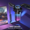 FIFINE USB Micro Gaming avec Bras pour PC PS4 PS5, Condensateur Microphone pour Streaming Podcast Studio, avec Bouton de Silence