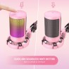FIFINE USB Microphone Gaming, RGB Condensateur Microphone pour PC PS5, avec Bouton de Silence, Fixation Antichoc, Support Trépie