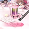 FIFINE USB Microphone Gaming, RGB Condensateur Microphone pour PC PS5, avec Bouton de Silence, Fixation Antichoc, Support Trépie