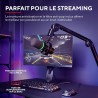 Trust Gaming GXT 255+ Onyx Bras Micro Professionnel Cardioïde, Filtre Anti-Pop - Microphone USB LED pour Podcast - Perche Micro 