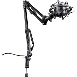 Trust Gaming GXT 253 Emita Bras Micro Réglable Articulé, Perche avec Rotation à 360 Degrés, Pied Micro, Monture Anti-vibrations,