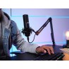 Trust Gaming GXT 253 Emita Bras Micro Réglable Articulé, Perche avec Rotation à 360 Degrés, Pied Micro, Monture Anti-vibrations,