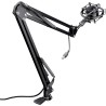 Trust Gaming GXT 253 Emita Bras Micro Réglable Articulé, Perche avec Rotation à 360 Degrés, Pied Micro, Monture Anti-vibrations,