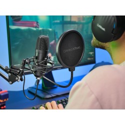 Trust Gaming GXT 252+ Emita Plus Bras Micro PC Cardioïde, Filtre Anti-Pop - Microphone USB pour Podcast, Streaming - Perche Micr