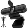 W4DS 2K Webcam avec Deux Microphone, Autofocus, Réduction du Bruit, 78°View, Correction de la Lumière, Plug&Play, pour Youtube/F