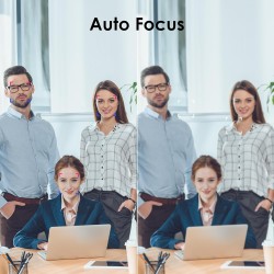 W4DS 2K Webcam avec Deux Microphone, Autofocus, Réduction du Bruit, 78°View, Correction de la Lumière, Plug&Play, pour Youtube/F
